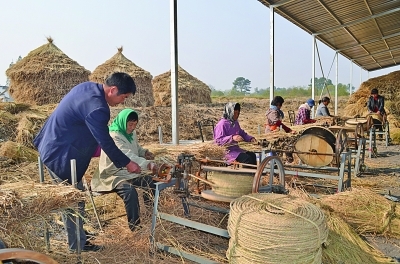 辦個草繩廠“吃光”全村水稻稻草
